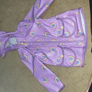 Purple Polka Dot Rainbow Raincoat